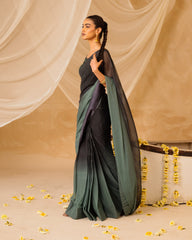 Luxurious Dark Green Saree