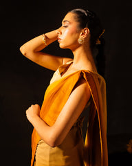 Sunset Yellow Saree
