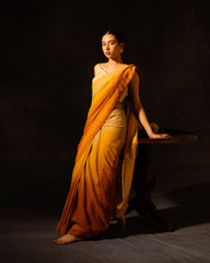 Sunset Yellow Saree