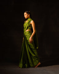 Vibrant Green Saree