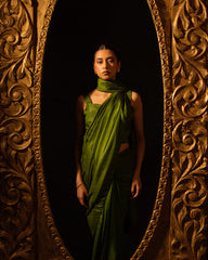 Vibrant Green Saree